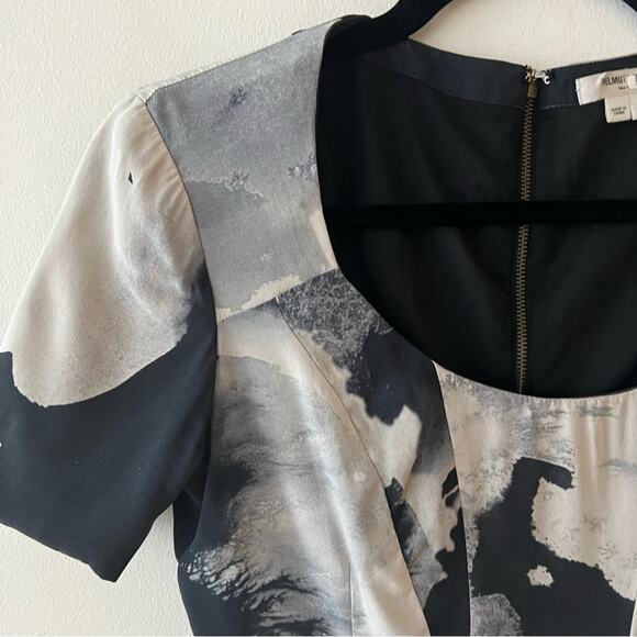 Helmut Lang Abstract Print Silk Dress - Picture 4 of 8